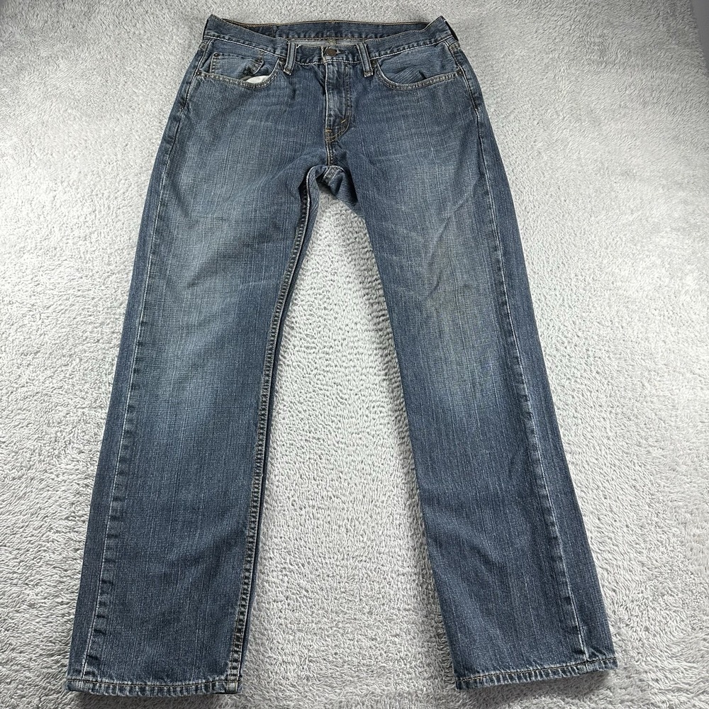 Levi's 559 Jeans Mens 32x32 (Fits 31x31) Blue Dark Wash Faded Whiskering